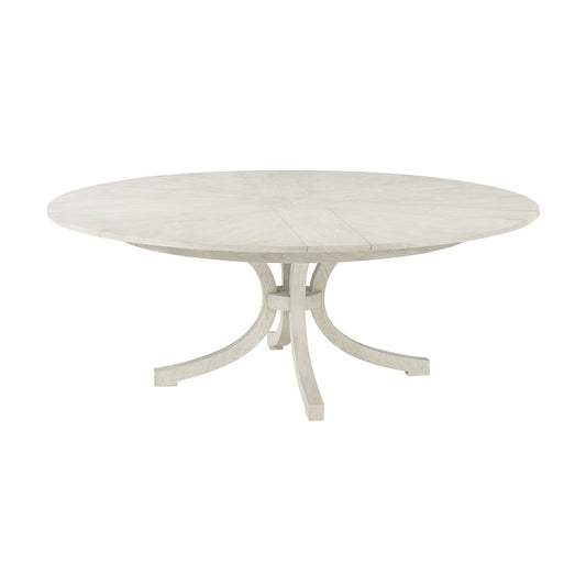 Table à manger ronde blanche de style côtier Jupe 