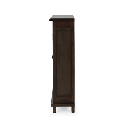 Meuble d'appoint rustique de style ferme - Finition noyer