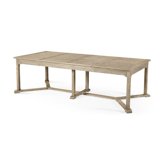 Rustic Grayed Oak Extension Dining Table
