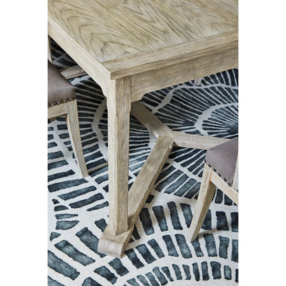 Rustic Grayed Oak Extension Dining Table