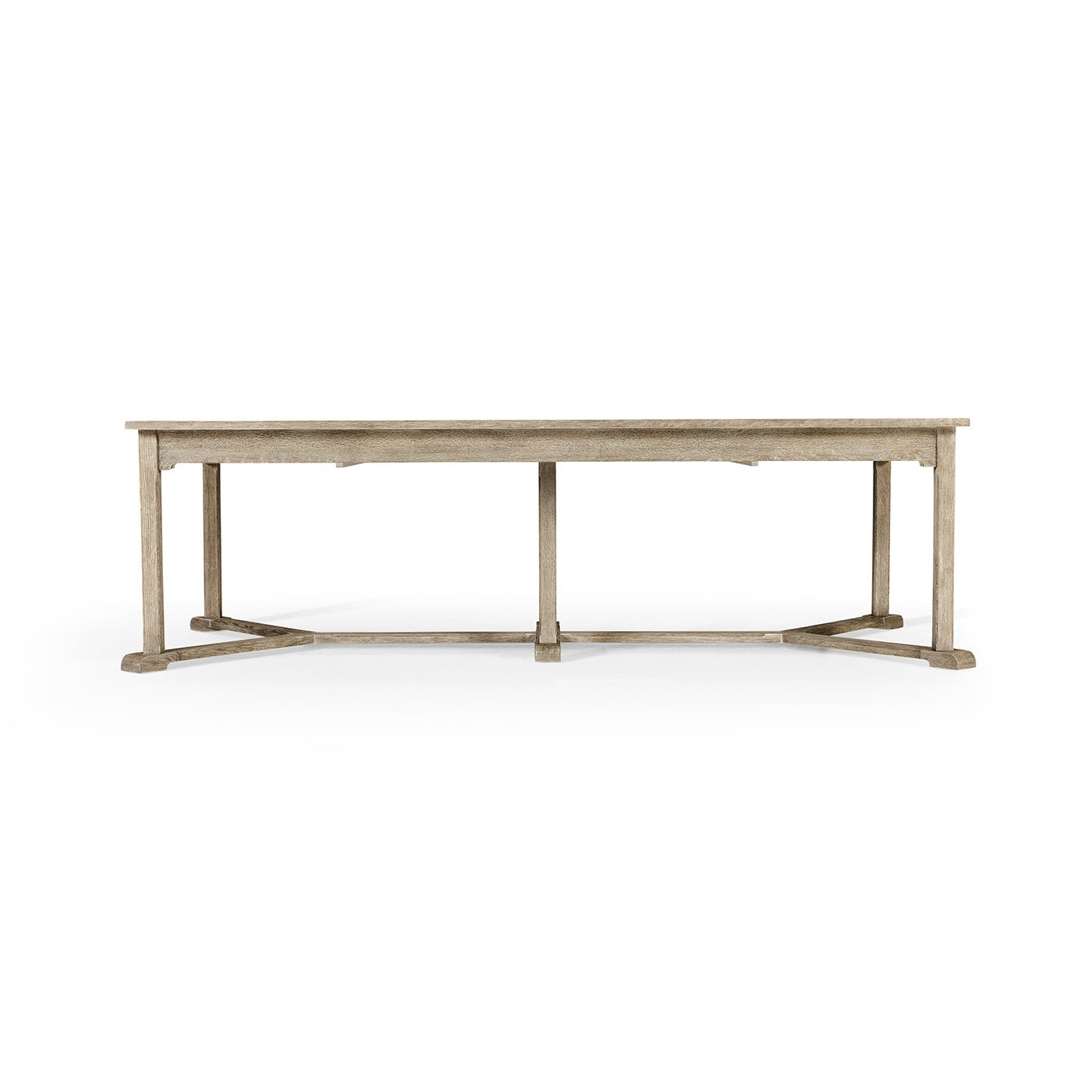 Rustic Grayed Oak Extension Dining Table