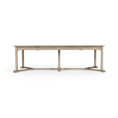 Rustic Grayed Oak Extension Dining Table