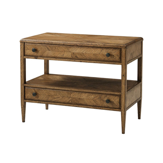 Table de chevet rustique en chêne 