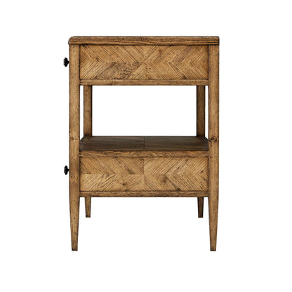 Table de chevet rustique en chêne 