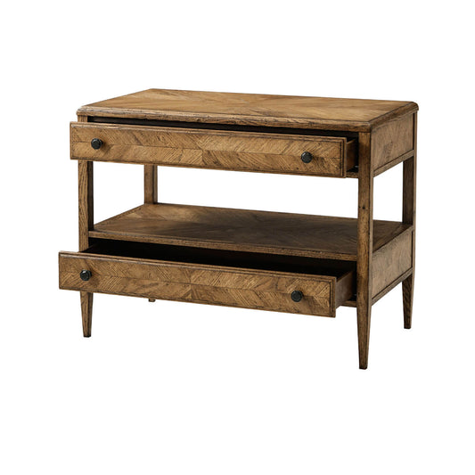 Table de chevet rustique en chêne 