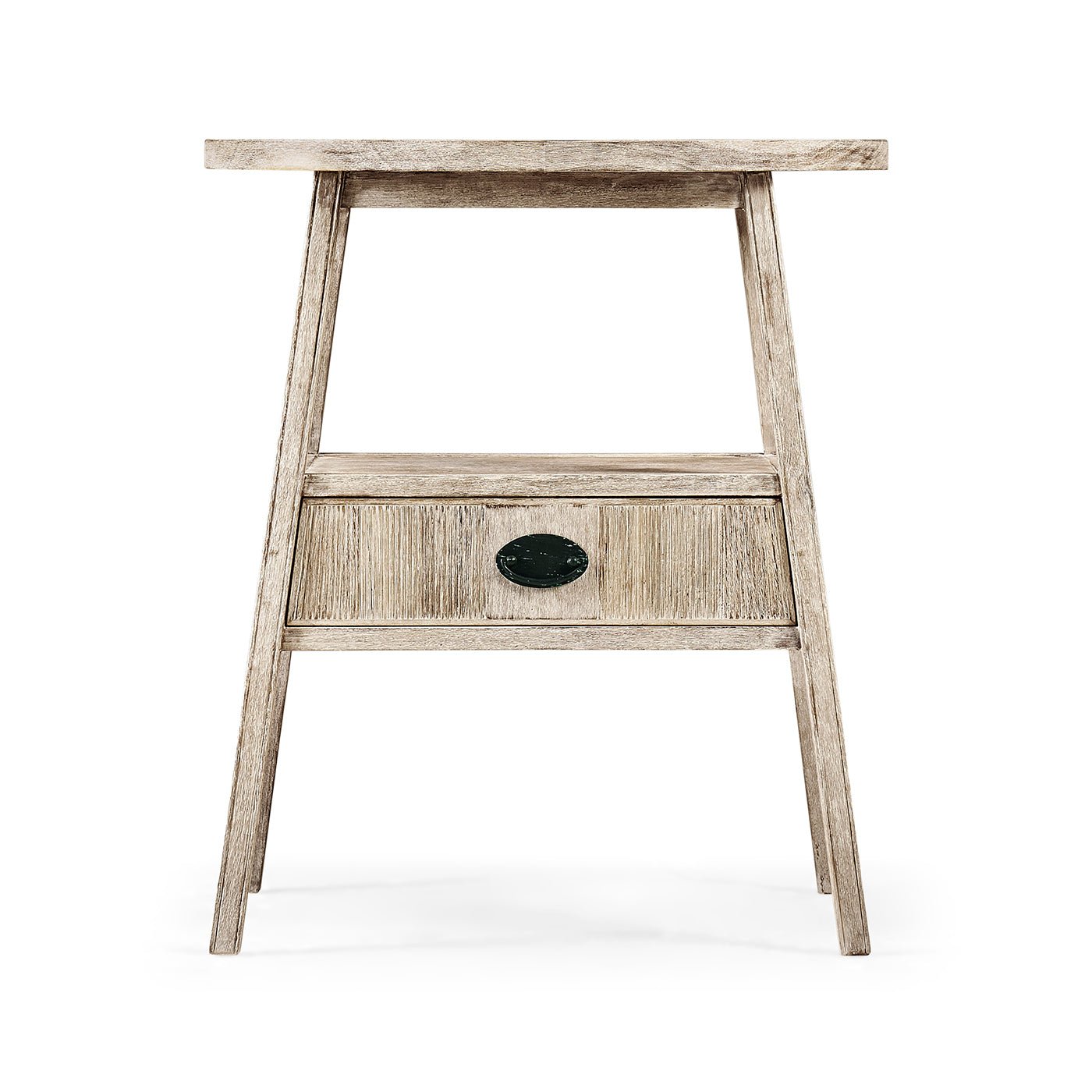 Rustic Washed Oval End Table