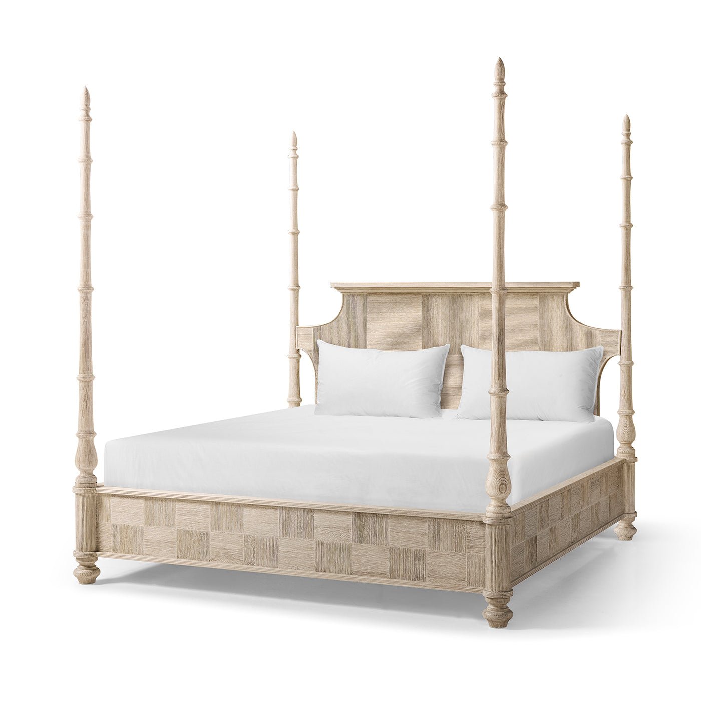 Rustic Washed Pencil Post Bed