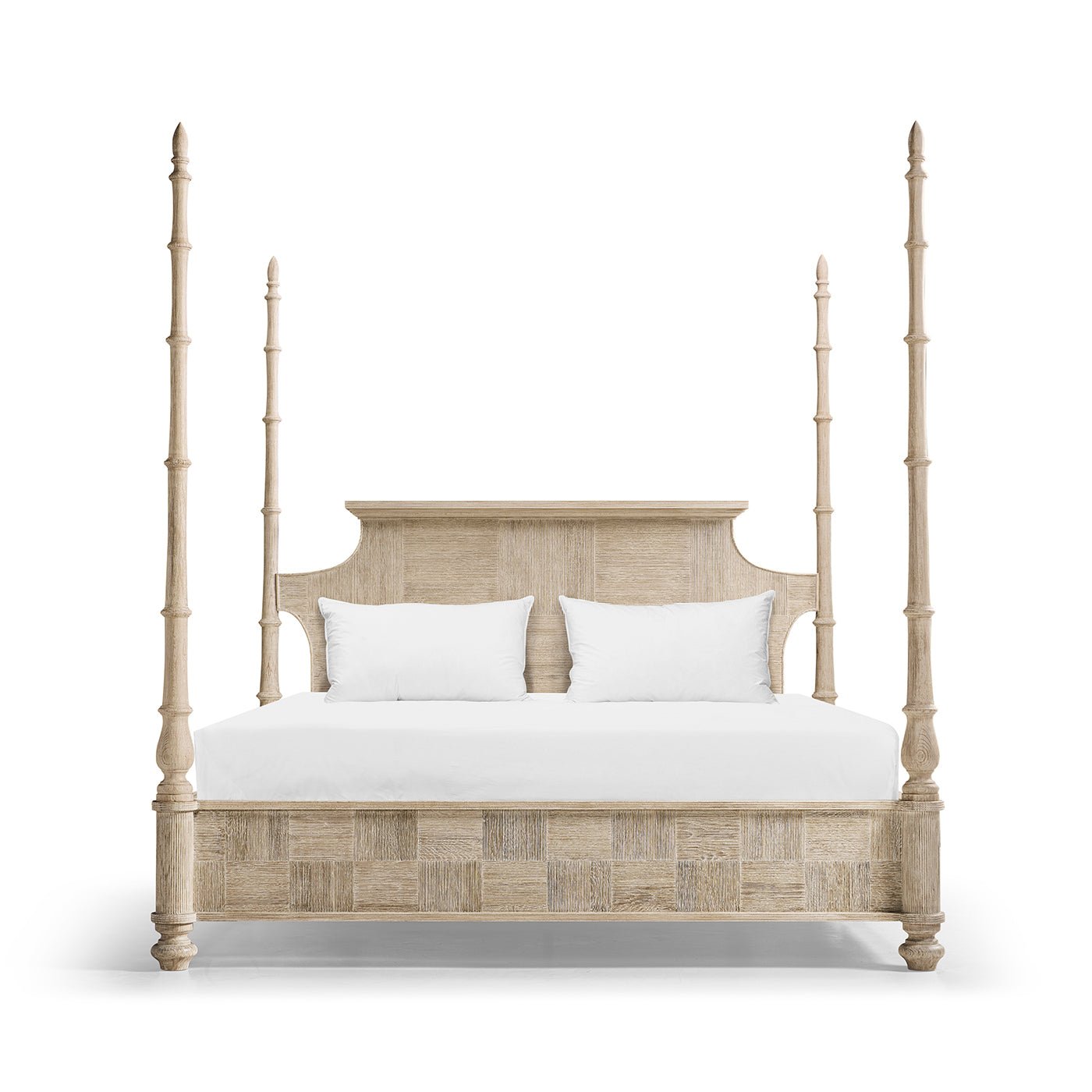 Rustic Washed Pencil Post Bed