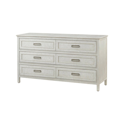 Commode à six tiroirs en chêne blanc 