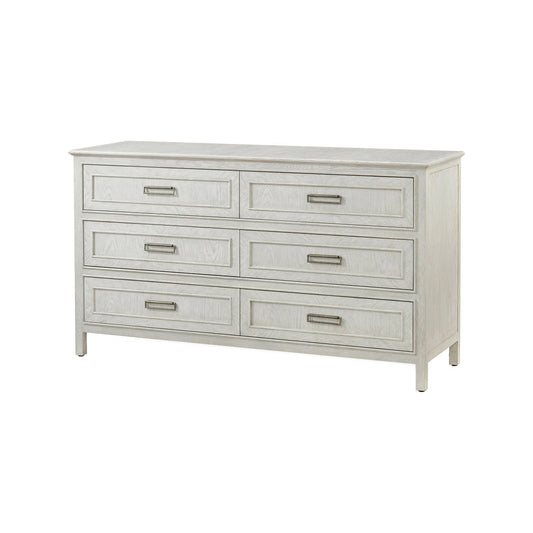 Commode à six tiroirs en chêne blanc 