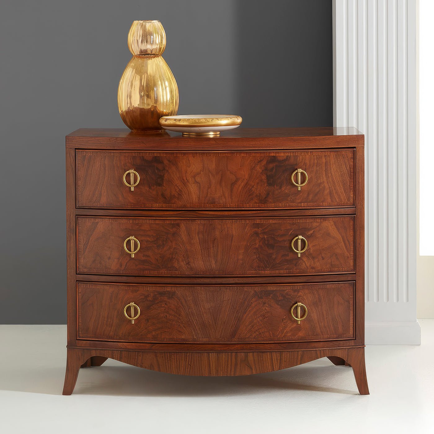 Small English Walnut Chest of Drawers