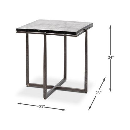 Table d'appoint carrée contemporaine
