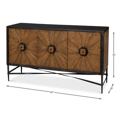 Buffet rustique Sunburst