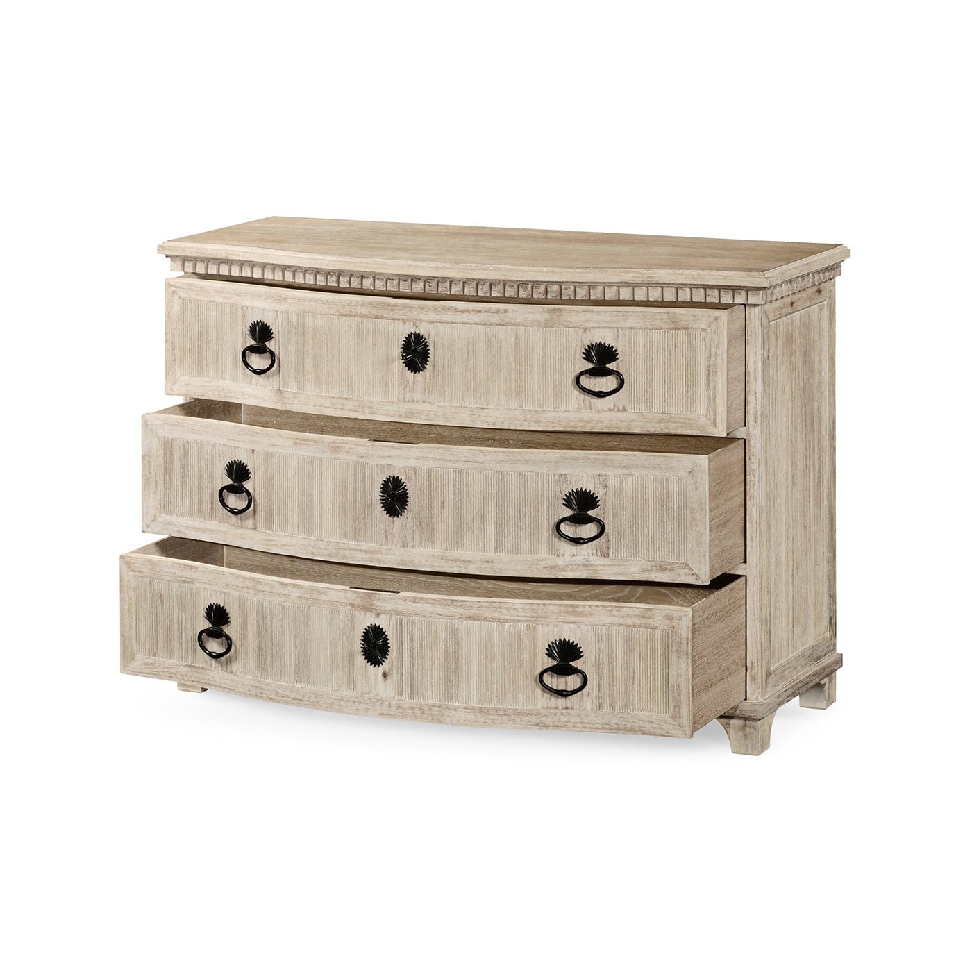 Swedish Bowfront Whitewash Dresser