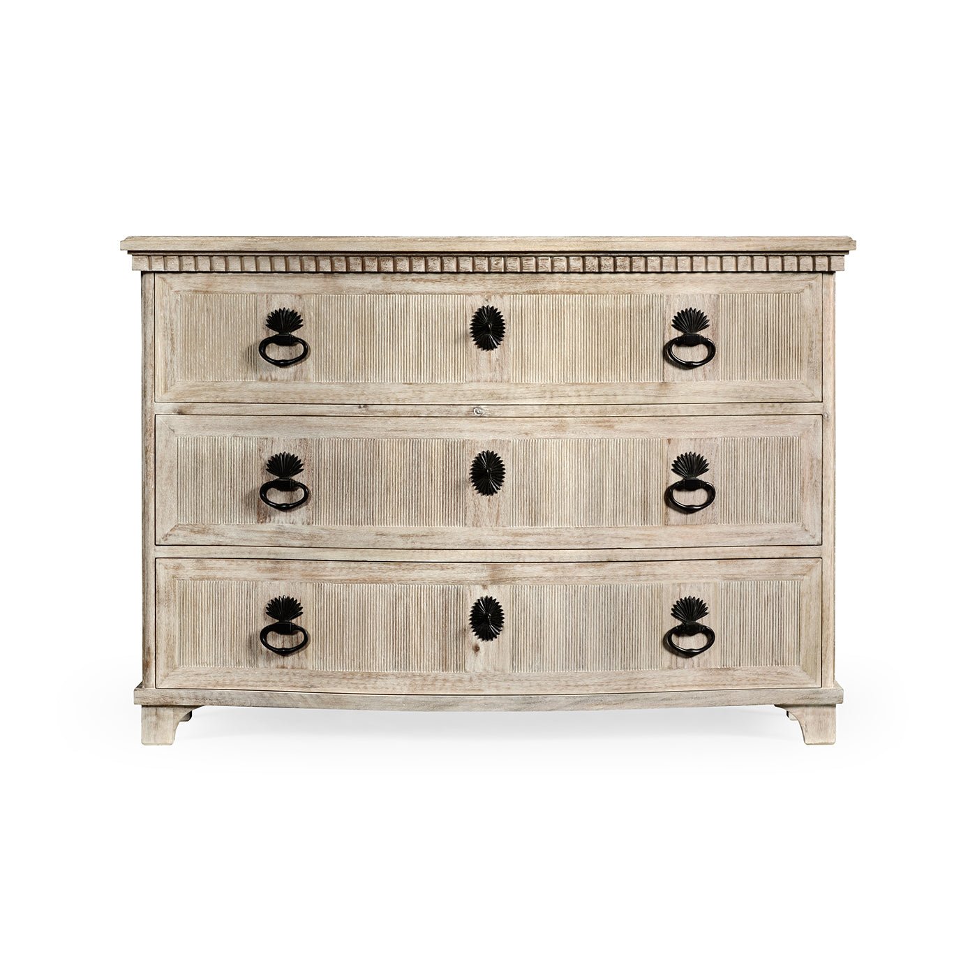 Swedish Bowfront Whitewash Dresser