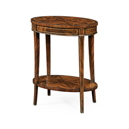 Traditional Mahogany Oval Side Table