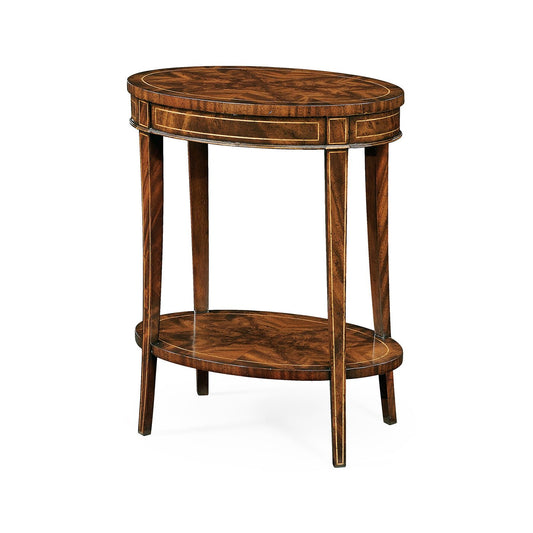 Traditional Mahogany Oval Side Table