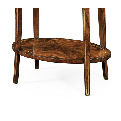 Traditional Mahogany Oval Side Table