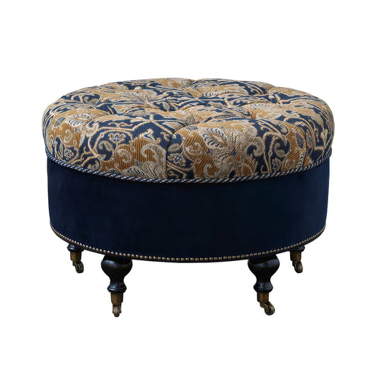 Pouf rond touffeté