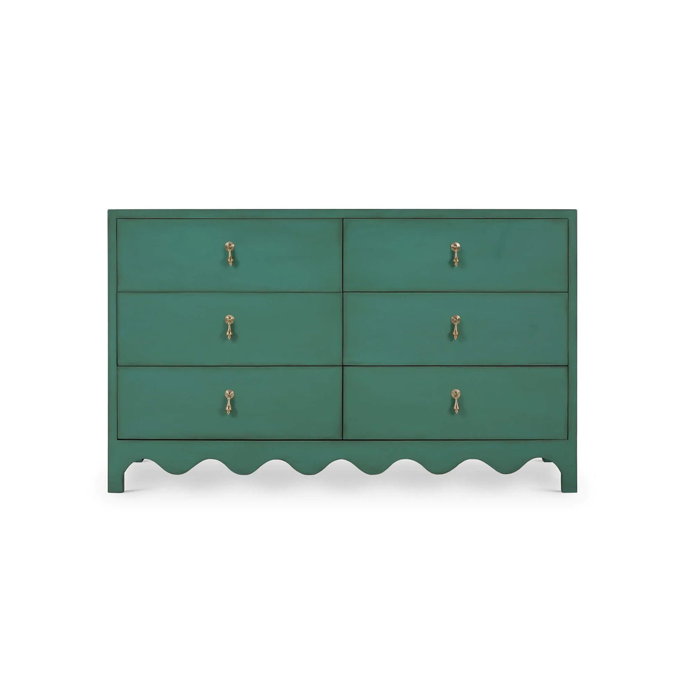 Commode vintage en saule vert