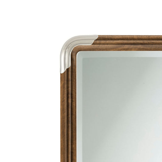 Miroir Art Déco en noyer