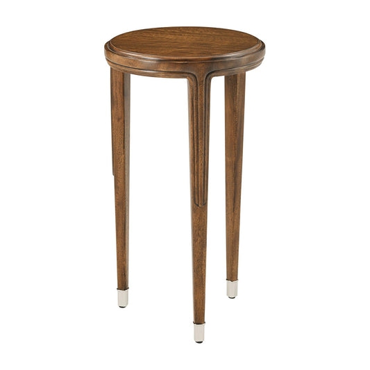 Table d'appoint ronde Art déco en noyer