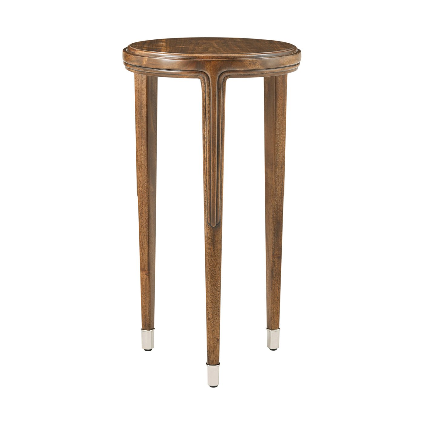 Table d'appoint ronde Art déco en noyer