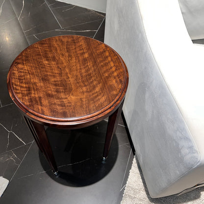 Table d'appoint ronde Art déco en noyer