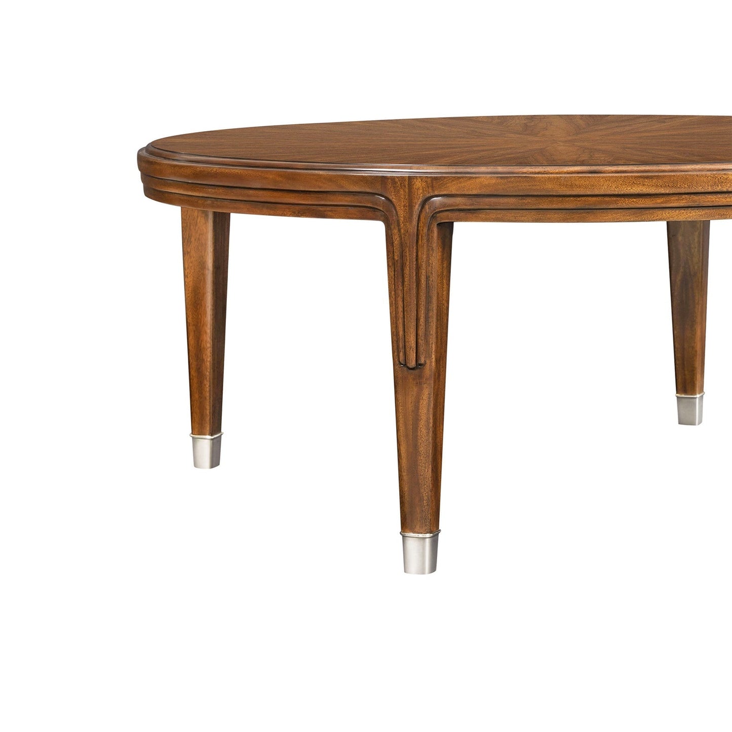 Table basse ronde Art déco en noyer