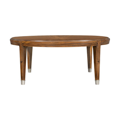 Table basse ronde Art déco en noyer