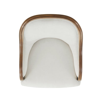 Fauteuil de salle à manger rembourré Art Déco en noyer