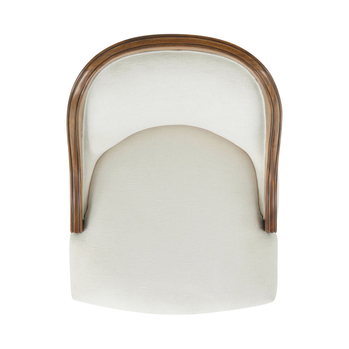 Chaise de salle à manger rembourrée Art Déco en noyer