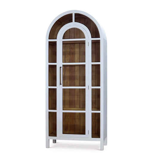 Vitrine arquée blanche 