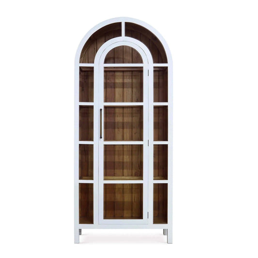 Vitrine arquée blanche 