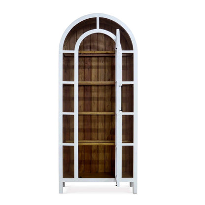 Vitrine arquée blanche 