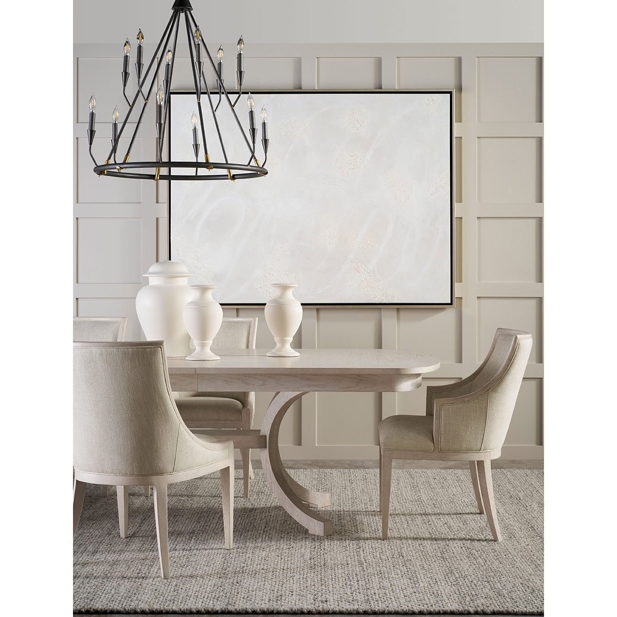 Table à manger côtière blanche 