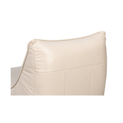 Fauteuil pivotant en cuir blanc