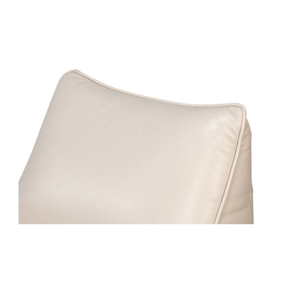 Fauteuil pivotant en cuir blanc