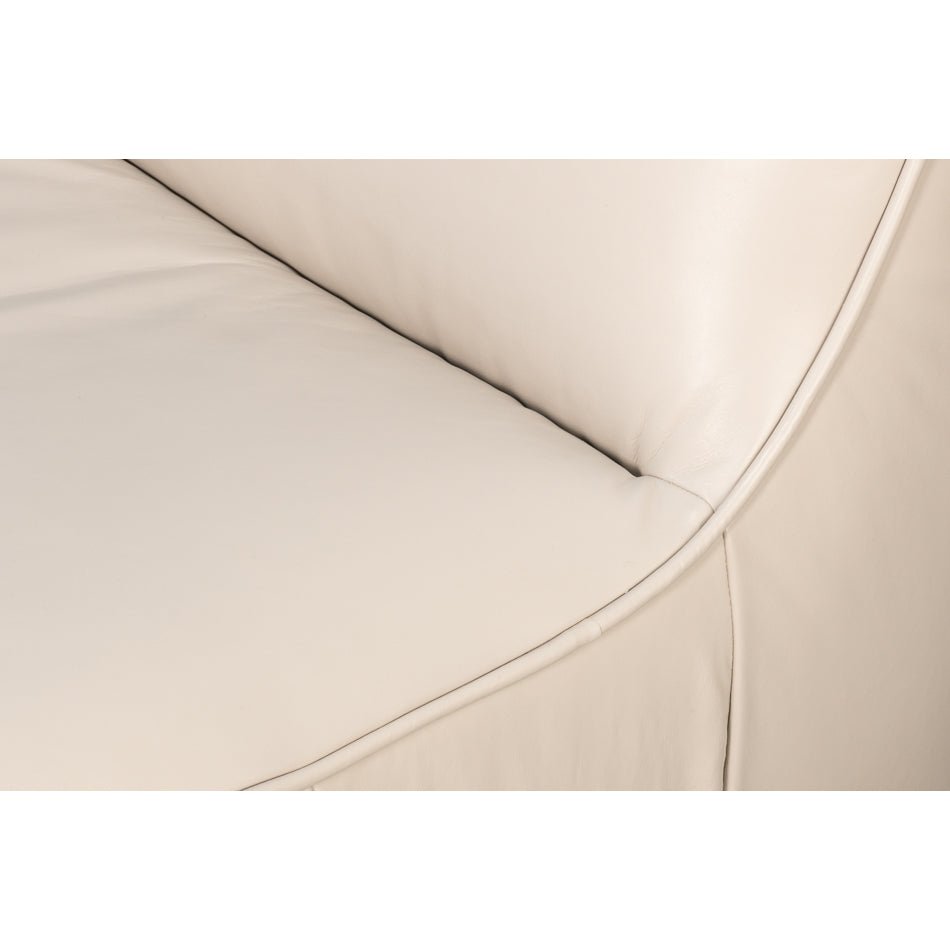 Fauteuil pivotant en cuir blanc