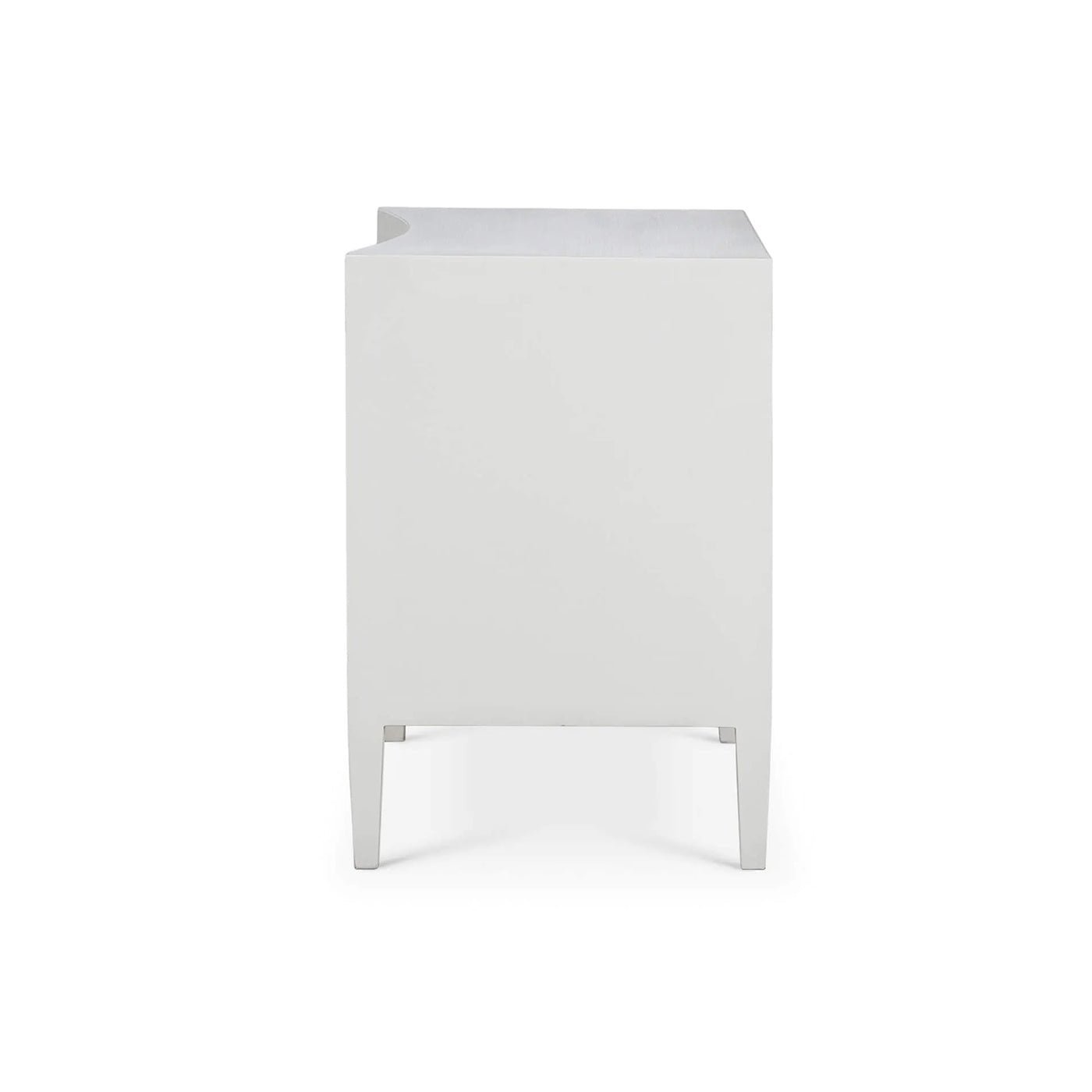 Table de chevet moderne en lin blanc