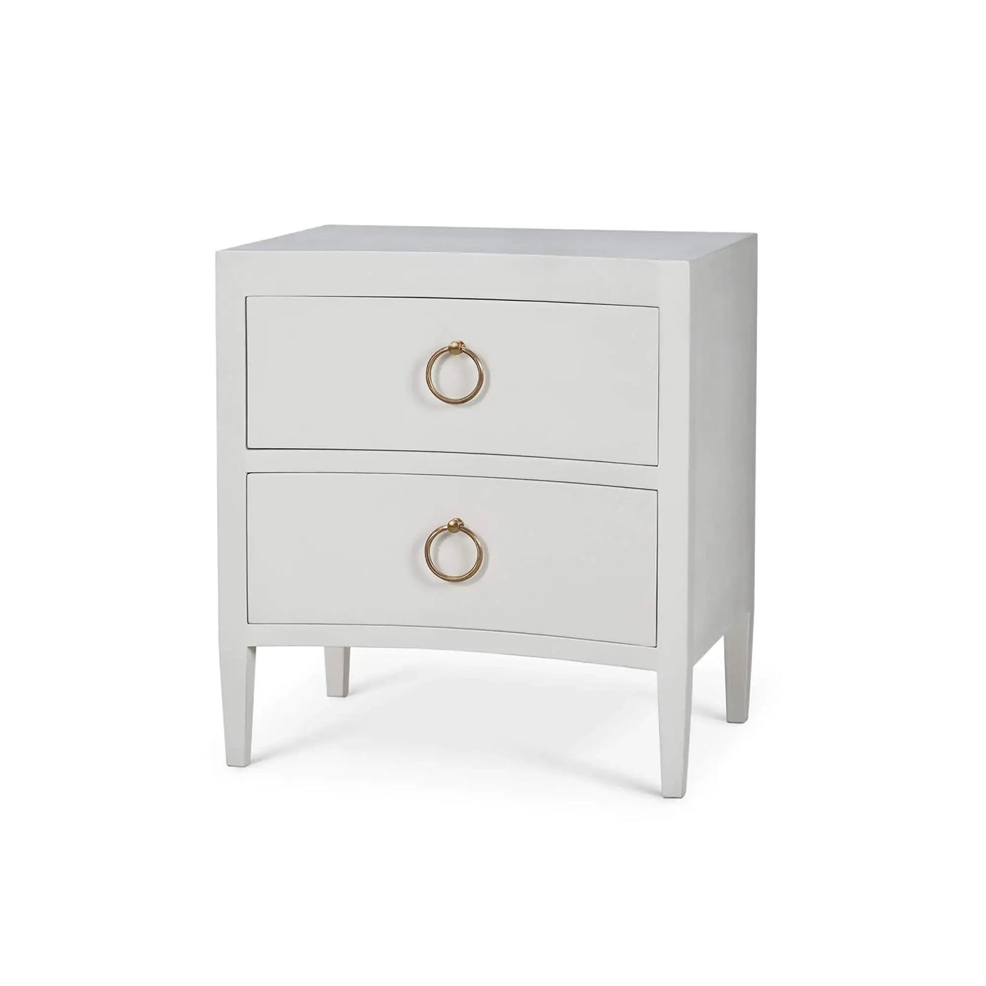 Table de chevet moderne en lin blanc