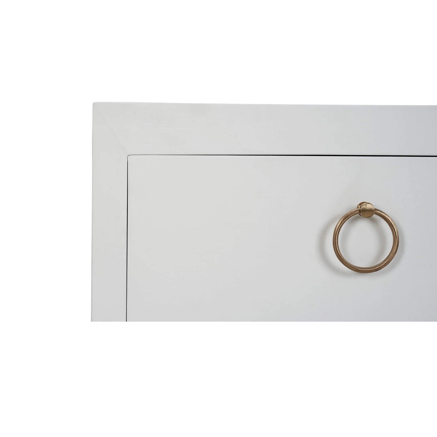 Table de chevet moderne en lin blanc