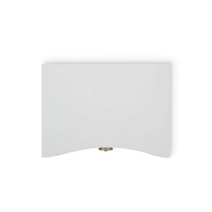 Table de chevet moderne en lin blanc