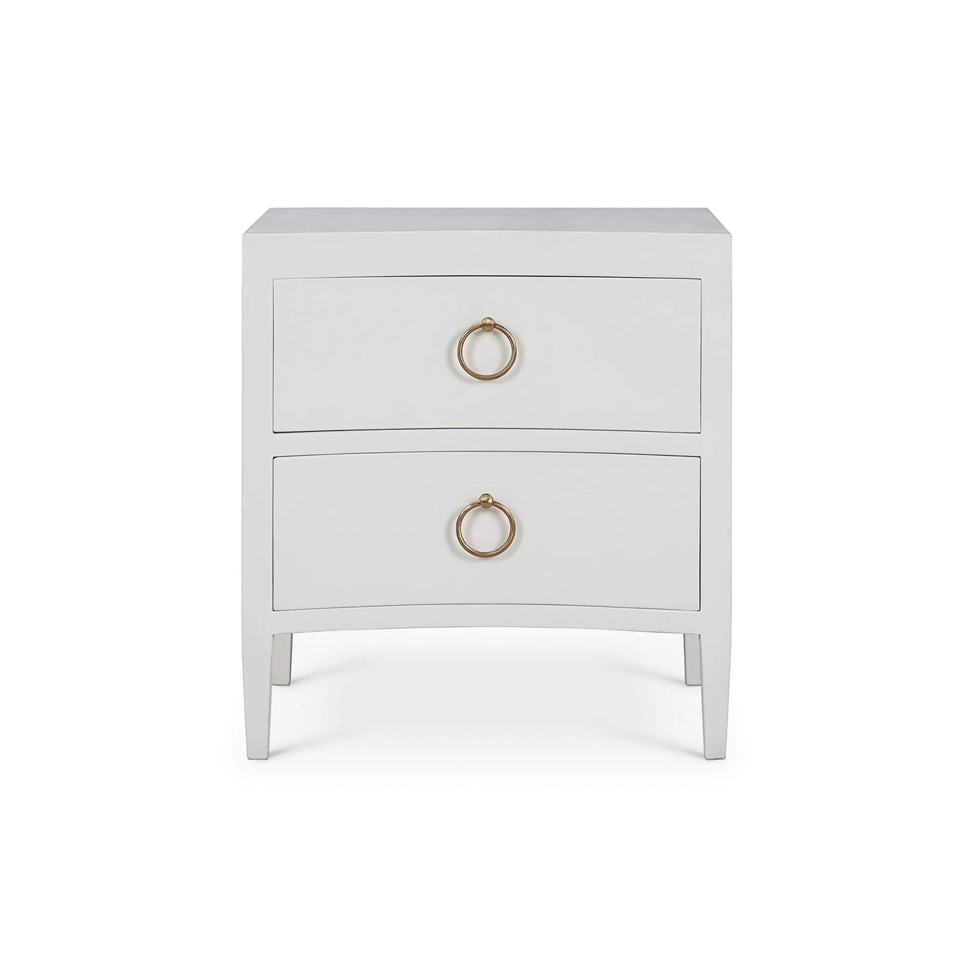 Table de chevet moderne en lin blanc