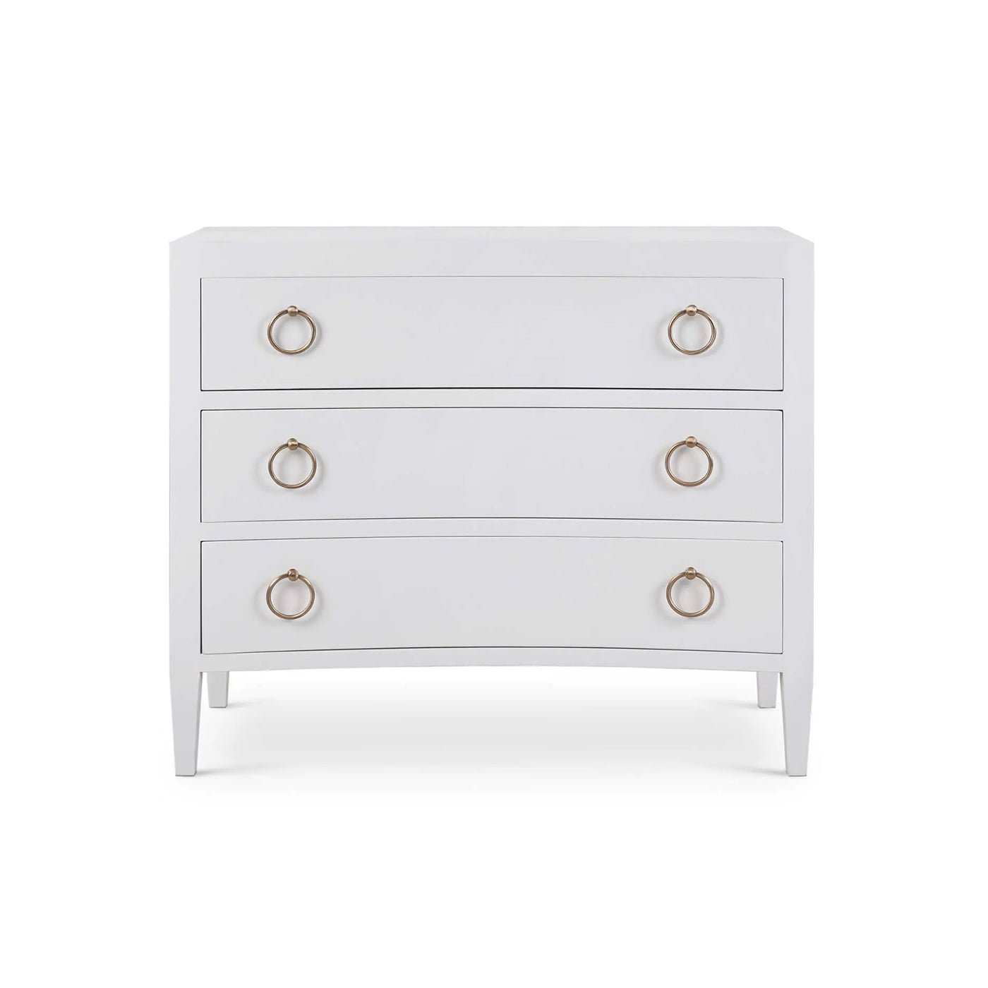 Commode moderne recouverte de lin blanc