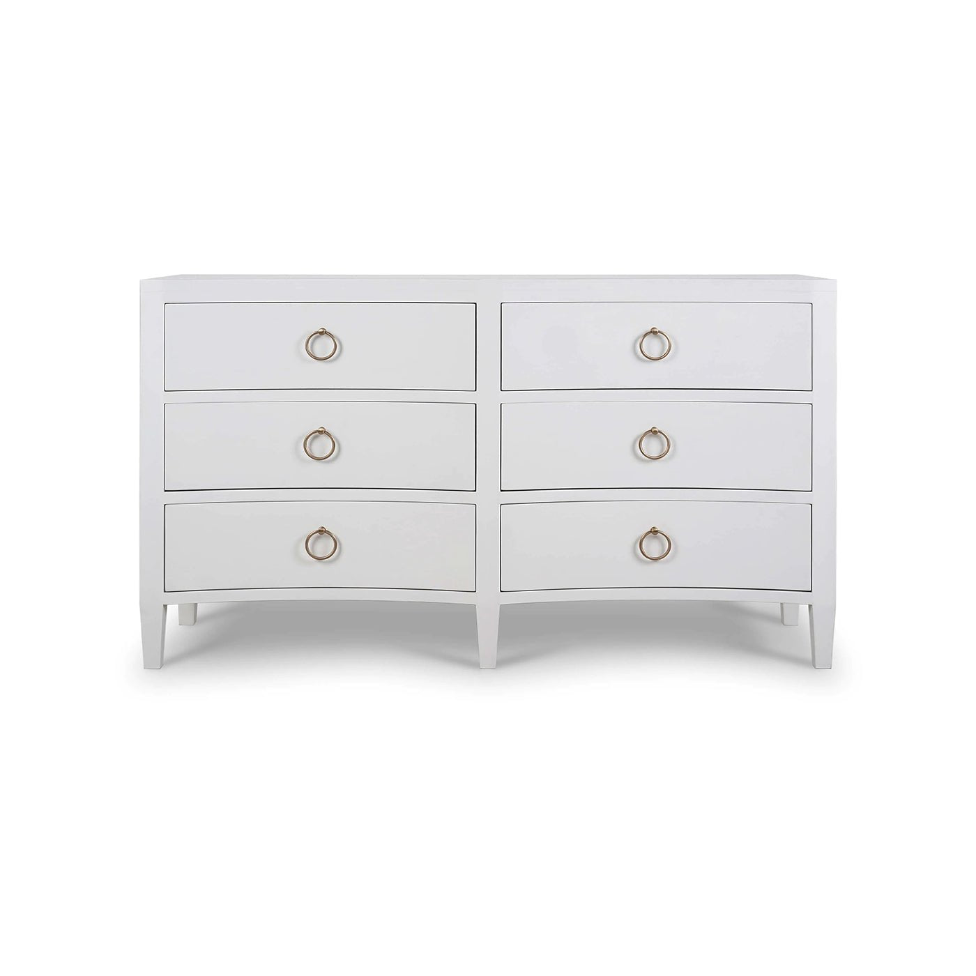 Commode moderne enveloppée de lin blanc