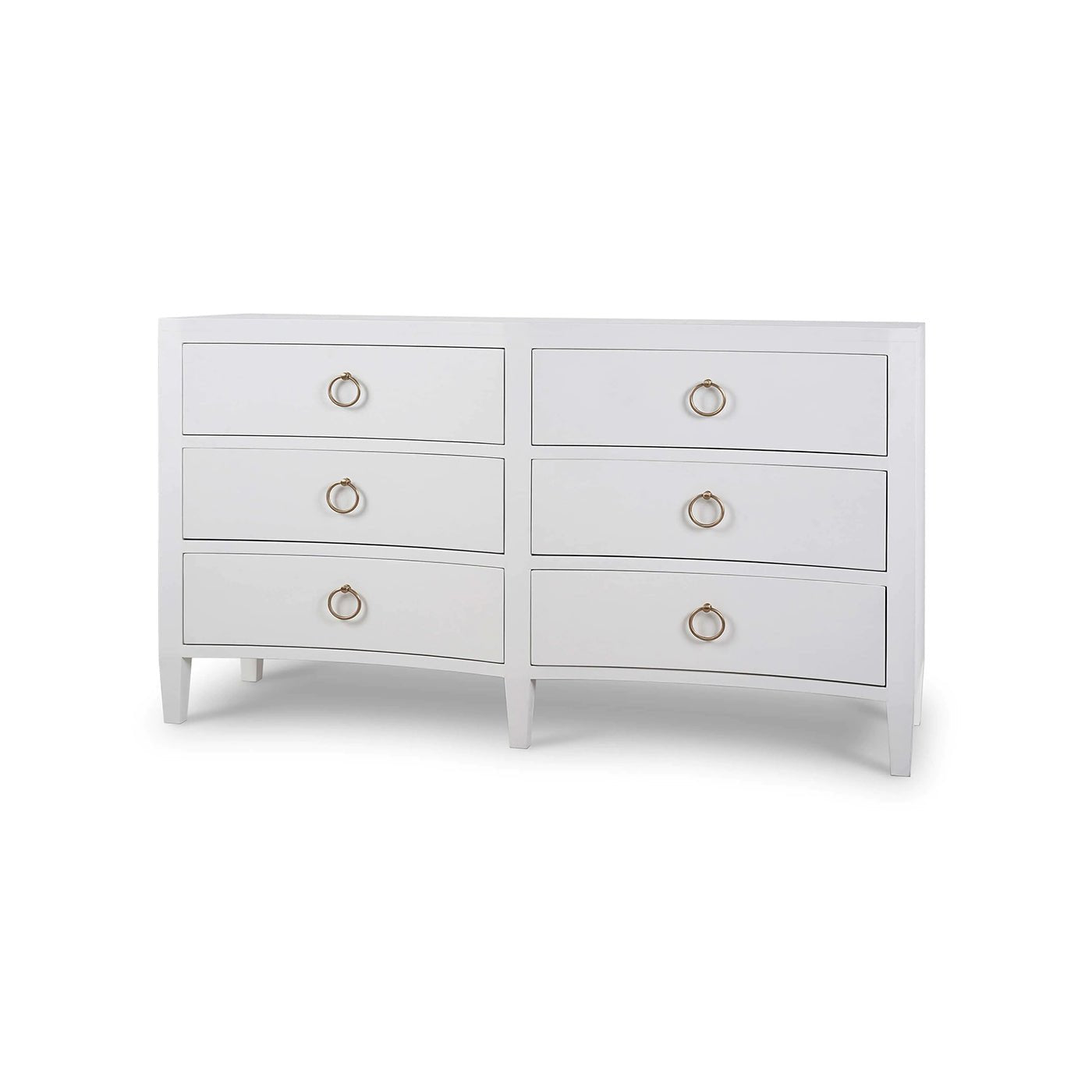 Commode moderne enveloppée de lin blanc