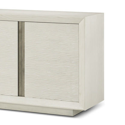 Meuble multimédia moderne et organique blanc