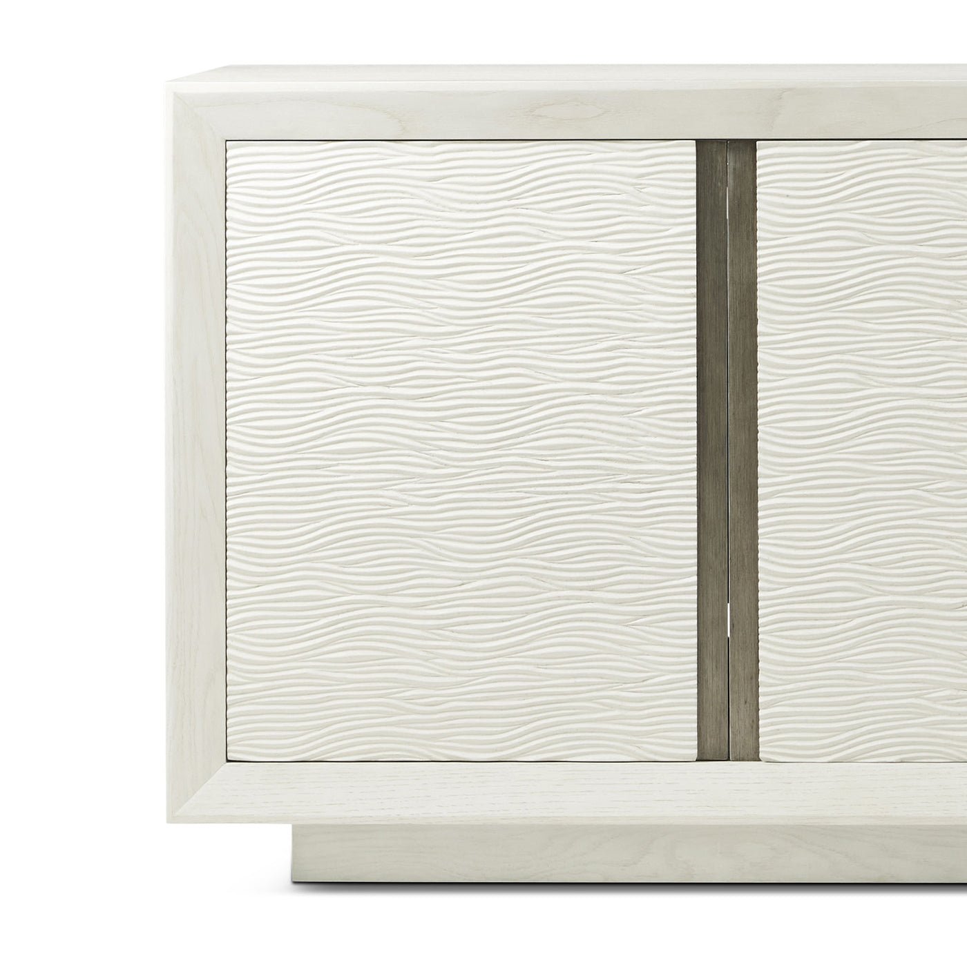 Meuble multimédia moderne et organique blanc