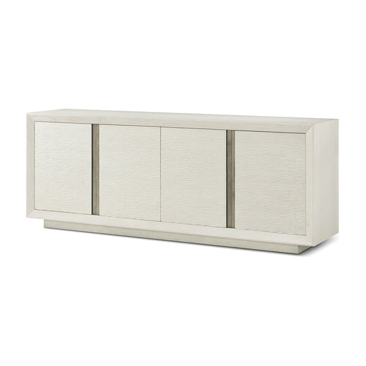 Meuble multimédia moderne et organique blanc